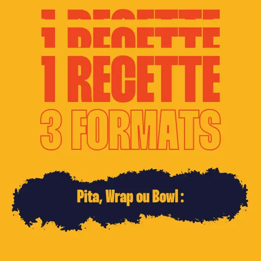 1 RECETTE 3 FORMATS : KEBAB, WRAP OU BOWL
